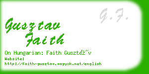 gusztav faith business card
